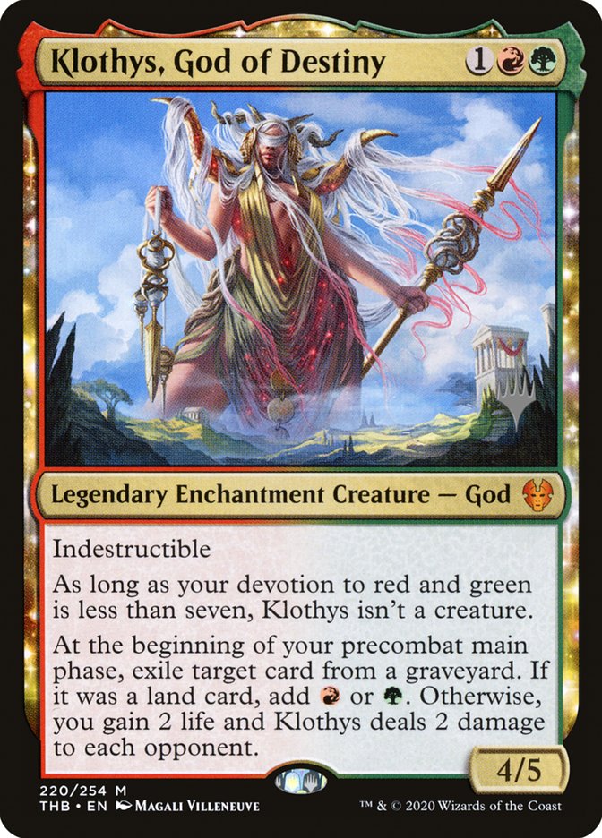 Klothys, God of Destiny (Promo Pack) [Theros Beyond Death Promos] | Good Games Adelaide SA