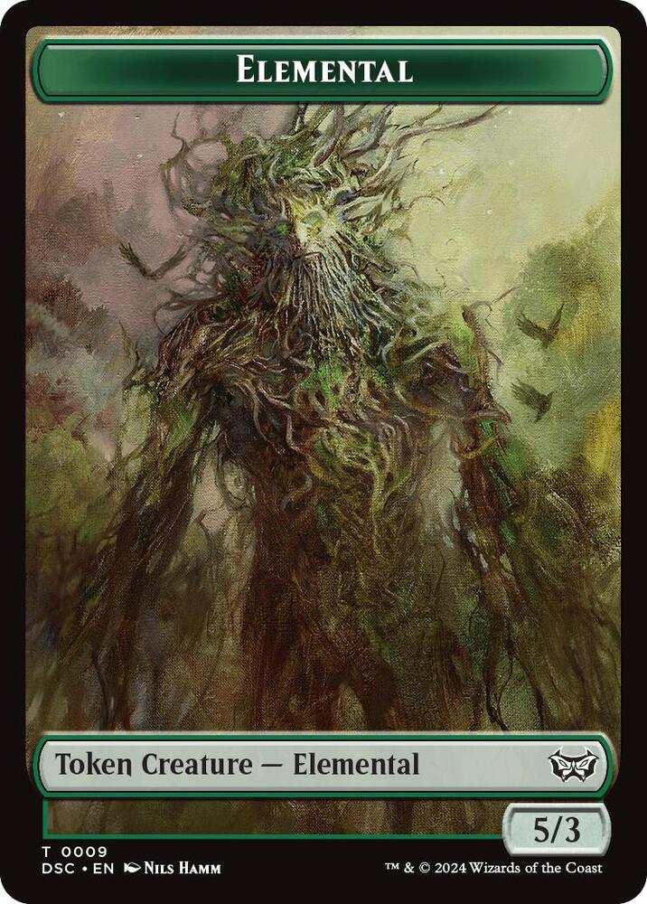 Elemental Bird Double Sided Token 9 // 5 (Commander: Duskmourn: House of Horror)  | Good Games Adelaide SA