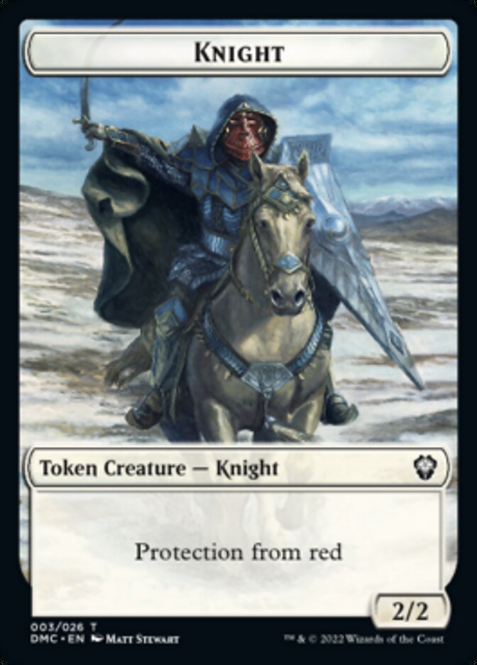 Saproling // Knight Double-sided Token [Dominaria United Tokens] | Good Games Adelaide SA