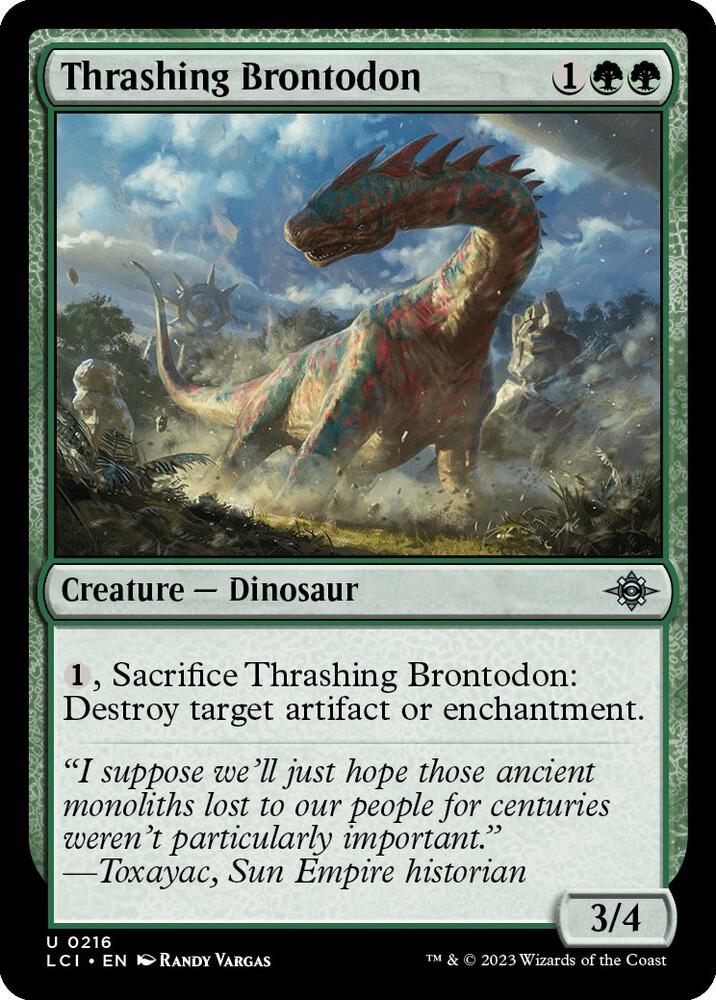 Thrashing Brontodon 216 (The Lost Caverns of Ixalan)  | Good Games Adelaide SA