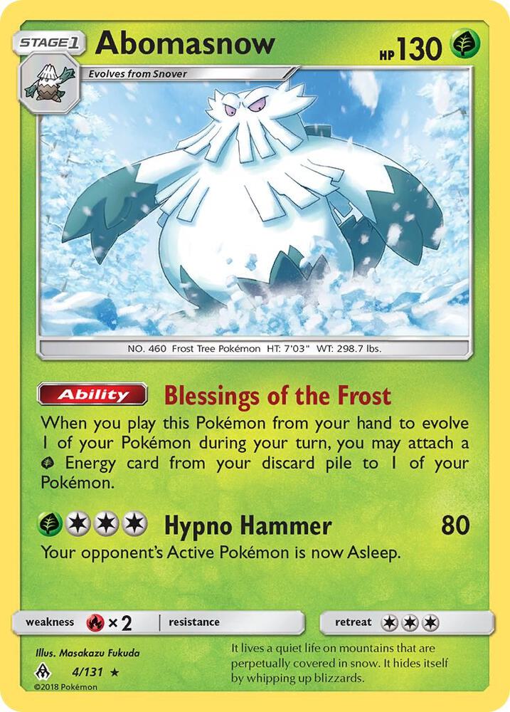 Abomasnow 4/131 (SM - Forbidden Light)  | Good Games Adelaide SA