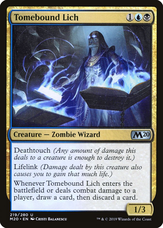 Tomebound Lich 219 (Core Set 2020)  | Good Games Adelaide SA