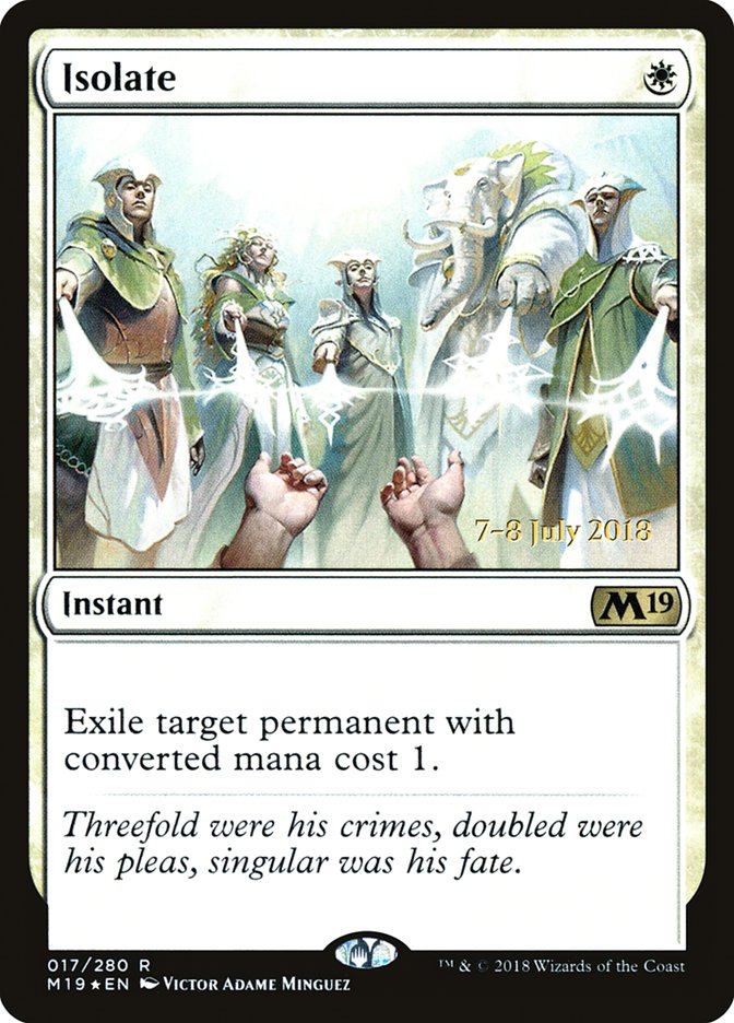 Isolate  [Core Set 2019 Prerelease Promos] | Good Games Adelaide SA