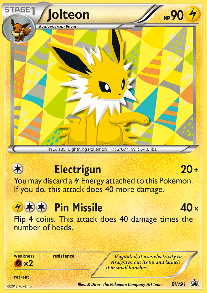 Jolteon (BW91) [Black & White: Black Star Promos] | Good Games Adelaide SA