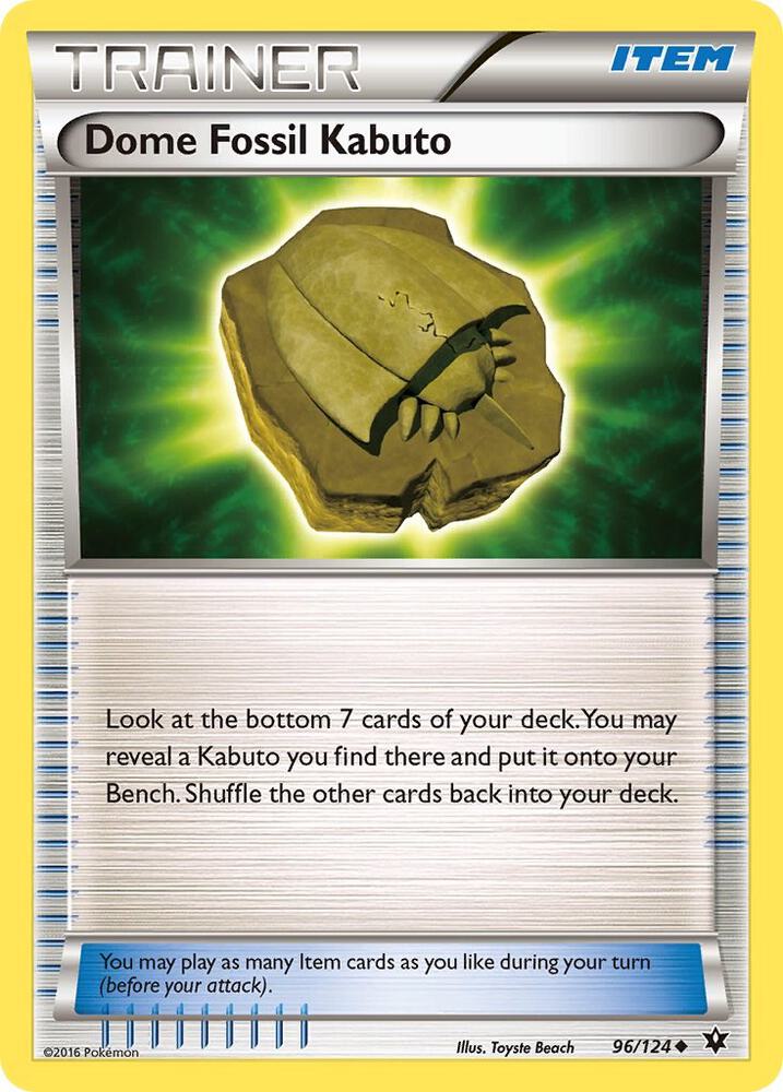 Dome Fossil Kabuto 96/124 (XY - Fates Collide)  | Good Games Adelaide SA