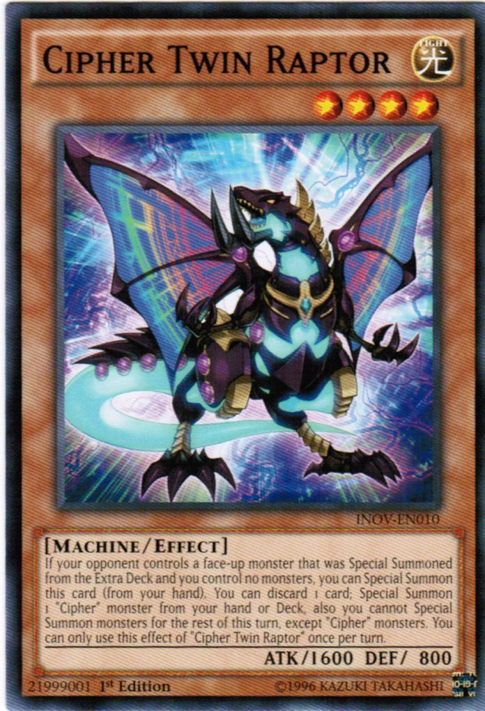 Cipher Twin Raptor [INOV-EN010] Common | Good Games Adelaide SA