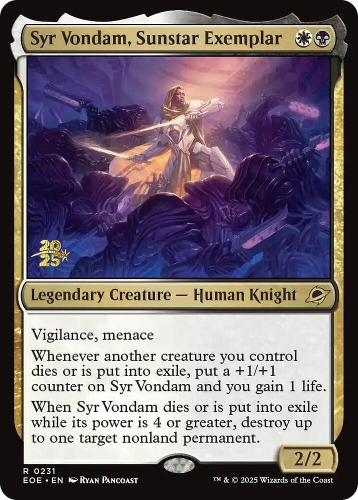 Syr Vondam Sunstar Exemplar 231 (Prerelease Cards)  - Foil | Good Games Adelaide SA