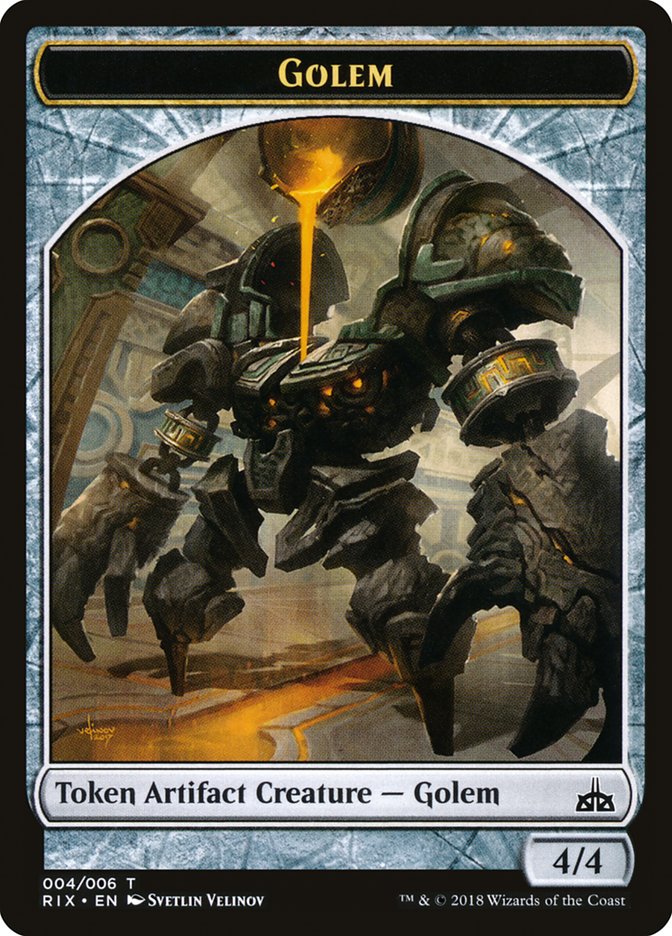 Golem Token (004) [Rivals of Ixalan Tokens] | Good Games Adelaide SA