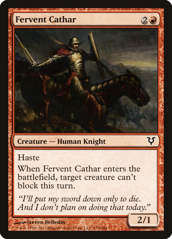Fervent Cathar [Avacyn Restored] | Good Games Adelaide SA