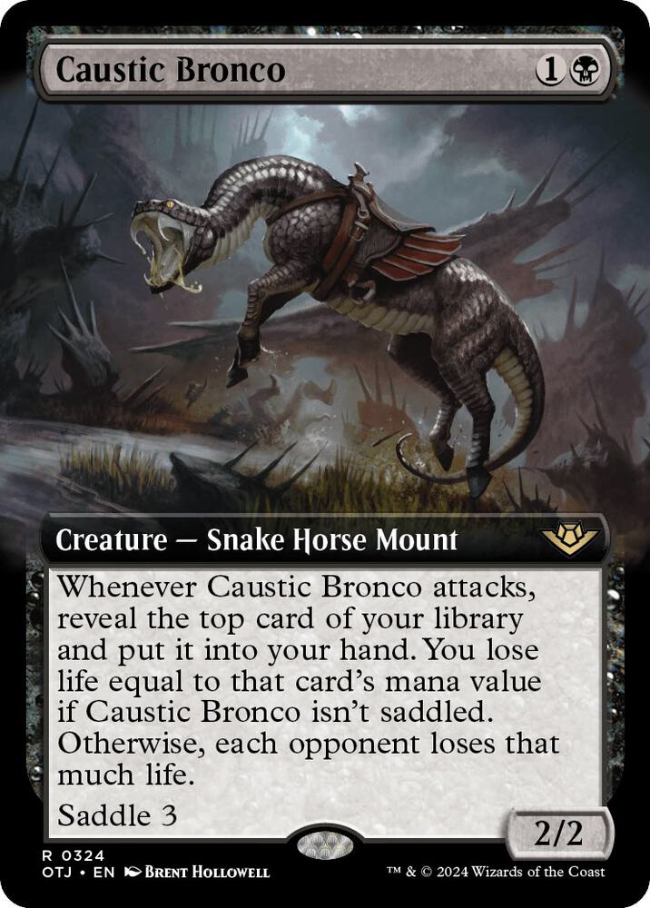 Caustic Bronco 324/286 (Outlaws of Thunder Junction)  - Extended Art | Good Games Adelaide SA