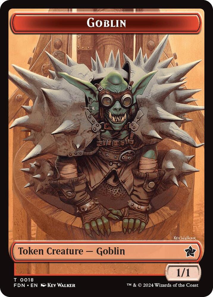 Goblin Insect Doubled Sided Token 18 // 21 (Foundations)  - Foil | Good Games Adelaide SA