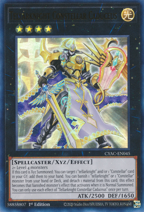Tellarknight Constellar Caduceus [CYAC-EN045] Ultra Rare | Good Games Adelaide SA
