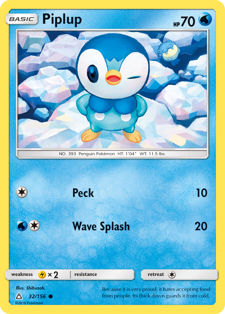 Piplup (32/156) [Sun & Moon: Ultra Prism] | Good Games Adelaide SA
