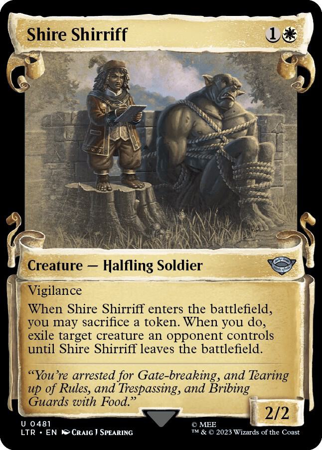 Shire Shirriff 481 (Universes Beyond: The Lord of the Rings: Tales of Middle-earth)  - Showcase Scroll Foil | Good Games Adelaide SA