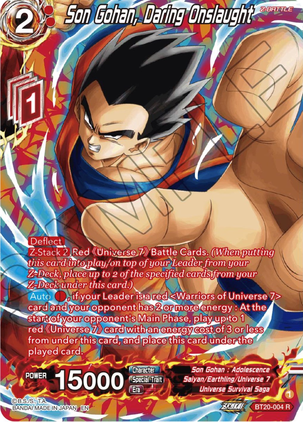 Son Gohan, Daring Onslaught (Silver Foil) (BT20-004) [Power Absorbed] | Good Games Adelaide SA