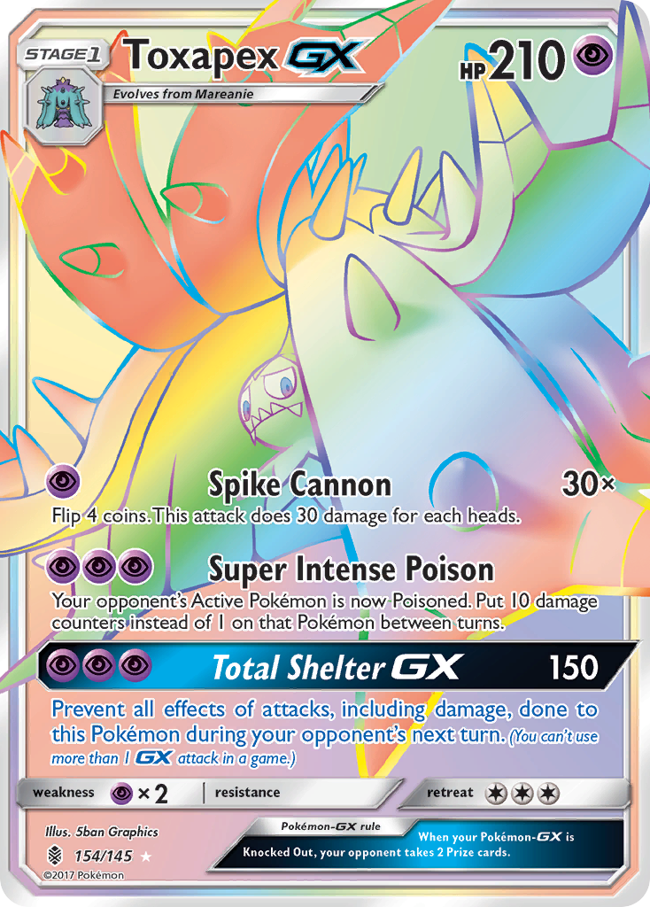 Toxapex GX (154/145) [Sun & Moon: Guardians Rising] | Good Games Adelaide SA