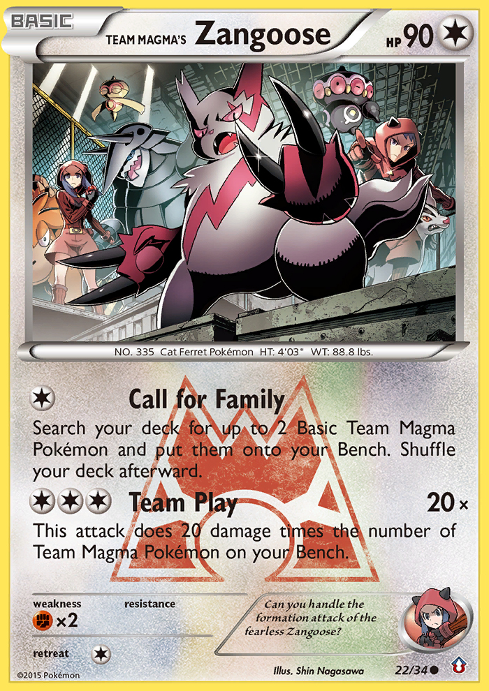 Team Magma's Zangoose (22/34) [XY: Double Crisis] | Good Games Adelaide SA
