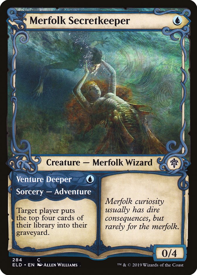 Merfolk Secretkeeper // Venture Deeper (Showcase) [Throne of Eldraine] | Good Games Adelaide SA