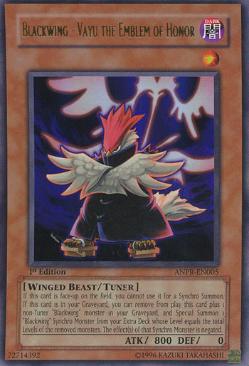 Blackwing - Vayu the Emblem of Honor [ANPR-EN005] Ultra Rare | Good Games Adelaide SA