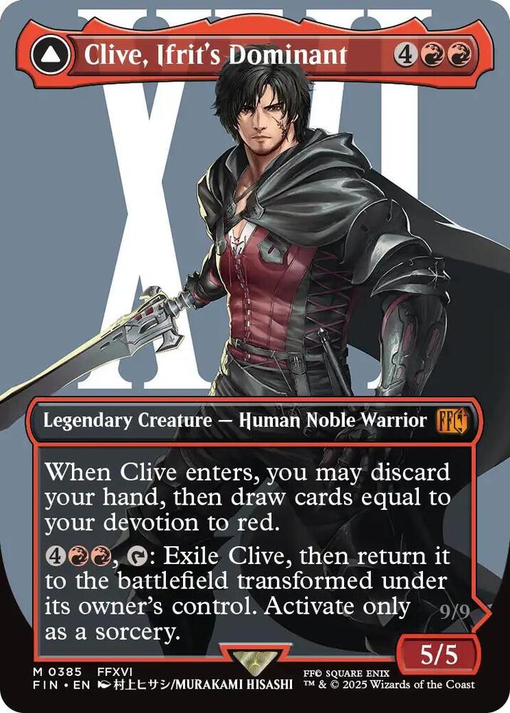 Clive, Ifrit's Dominant // Ifrit, Warden of Inferno 385/309 (FINAL FANTASY)  - Borderless | Good Games Adelaide SA