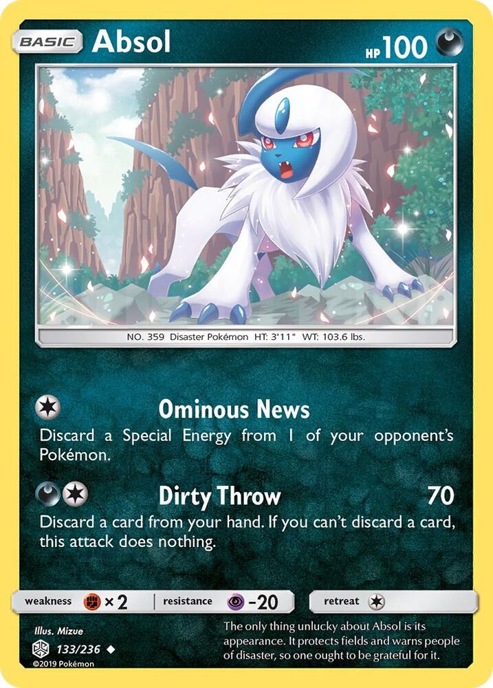 Absol 133/236 (SM - Cosmic Eclipse)  | Good Games Adelaide SA