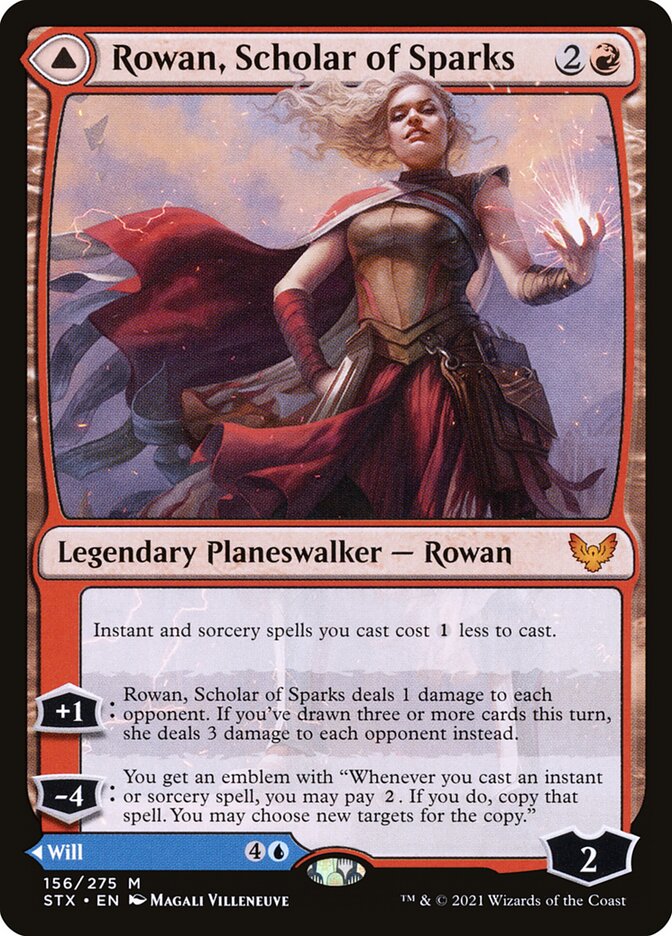 Rowan, Scholar of Sparks // Will, Scholar of Frost 156 (Strixhaven: School of Mages)  - Foil | Good Games Adelaide SA