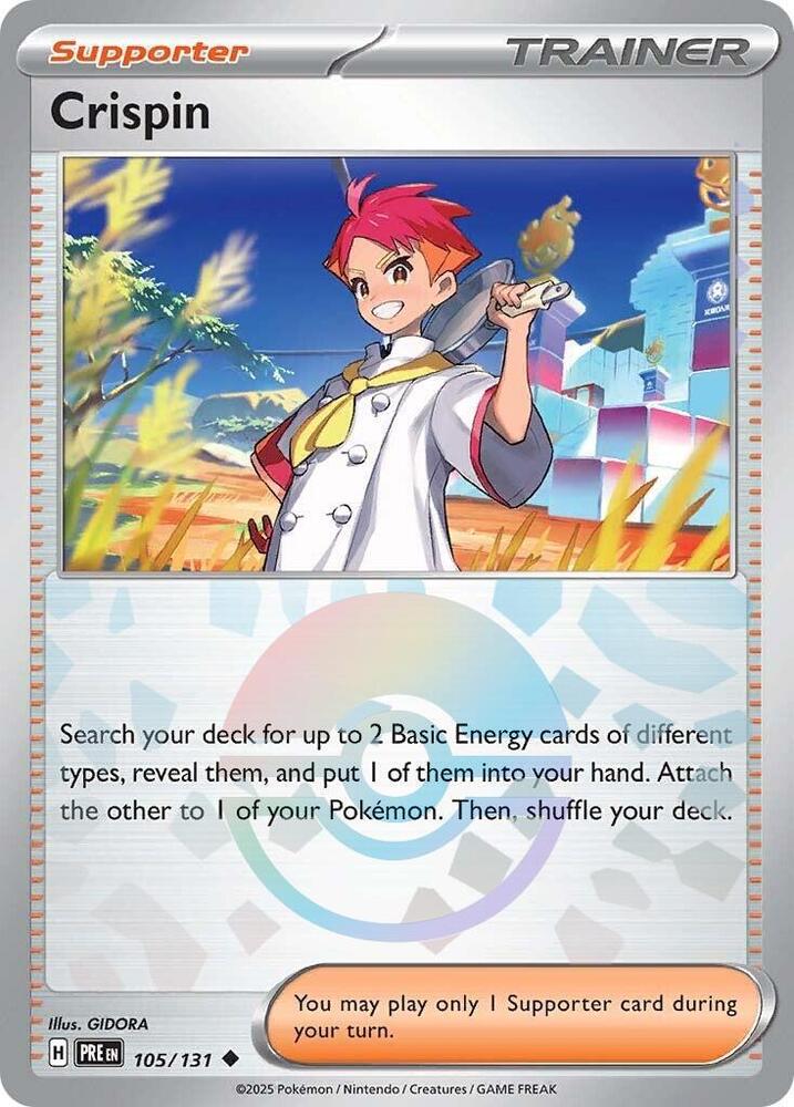 Crispin (105/131) (Poke Ball Pattern) [Scarlet & Violet: Prismatic Evolutions] | Good Games Adelaide SA