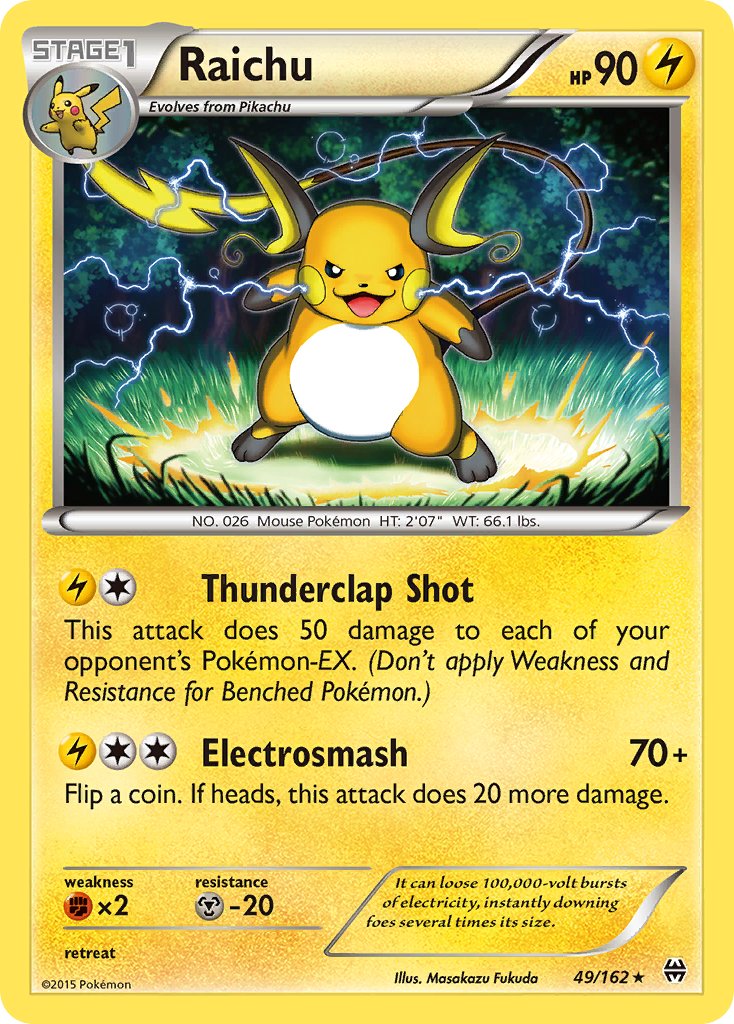 Raichu (49/162) (Theme Deck Exclusive) [XY: BREAKthrough] | Good Games Adelaide SA