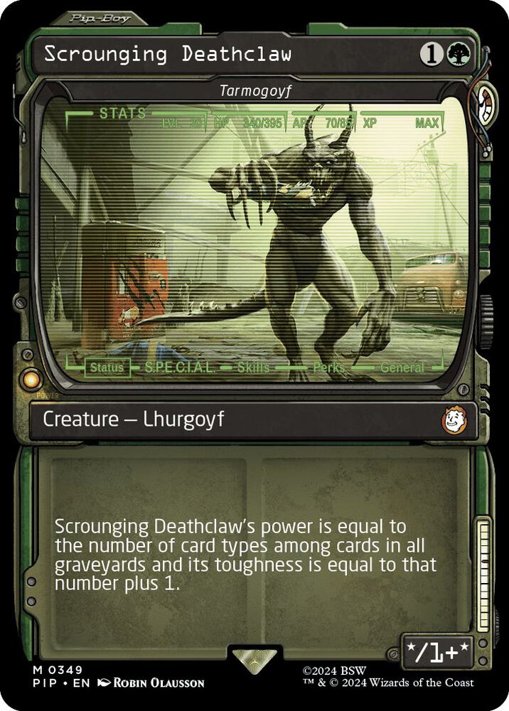 Scrounging Deathclaw Tarmogoyf 349 (Universes Beyond: Fallout)  | Good Games Adelaide SA
