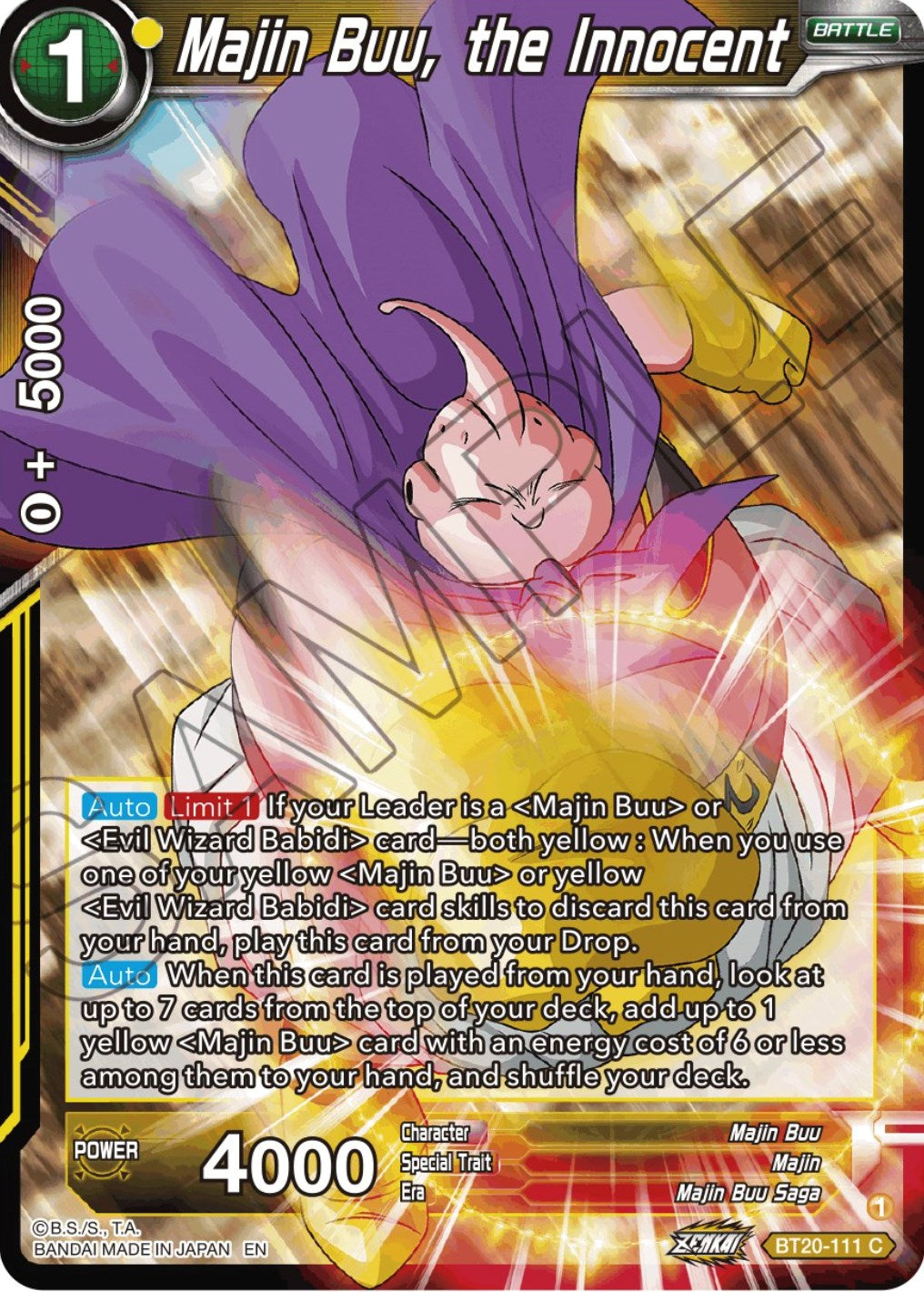 Majin Buu, the Innocent (BT20-111) [Power Absorbed] | Good Games Adelaide SA