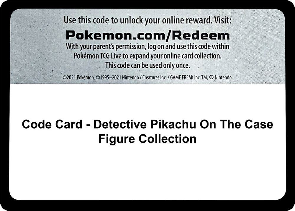 Code Card Detective Pikachu On The Case Figure Collection  (Detective Pikachu)  | Good Games Adelaide SA