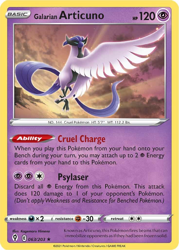 Galarian Articuno (063/203) (Theme Deck Exclusive) [Sword & Shield: Evolving Skies] | Good Games Adelaide SA
