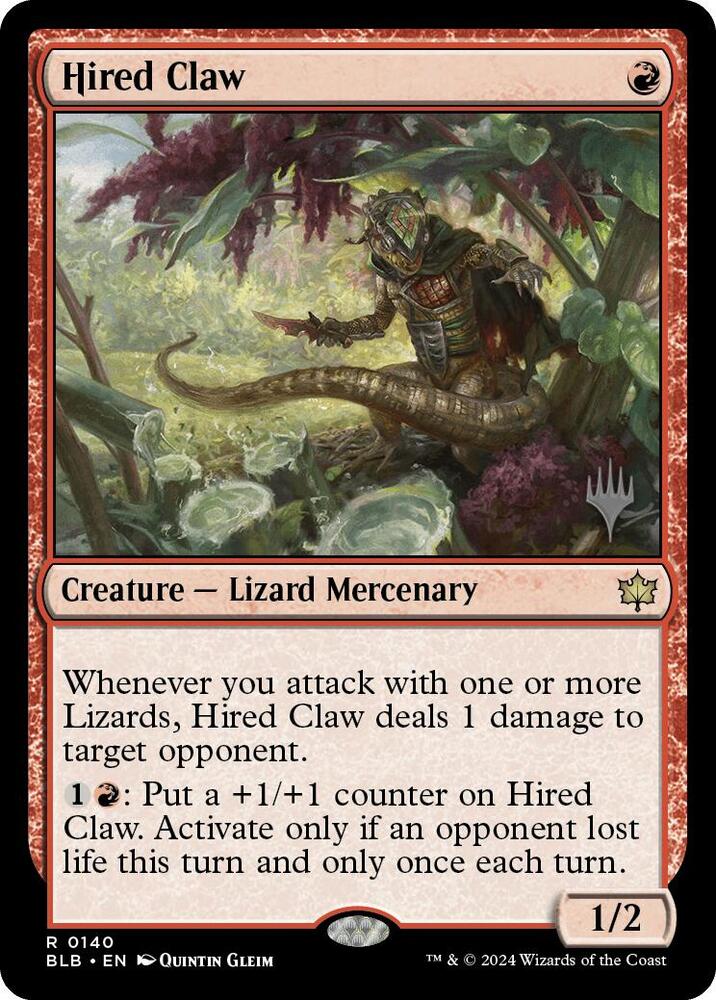 Hired Claw 140 (Promo Pack: Bloomburrow)  - Foil | Good Games Adelaide SA