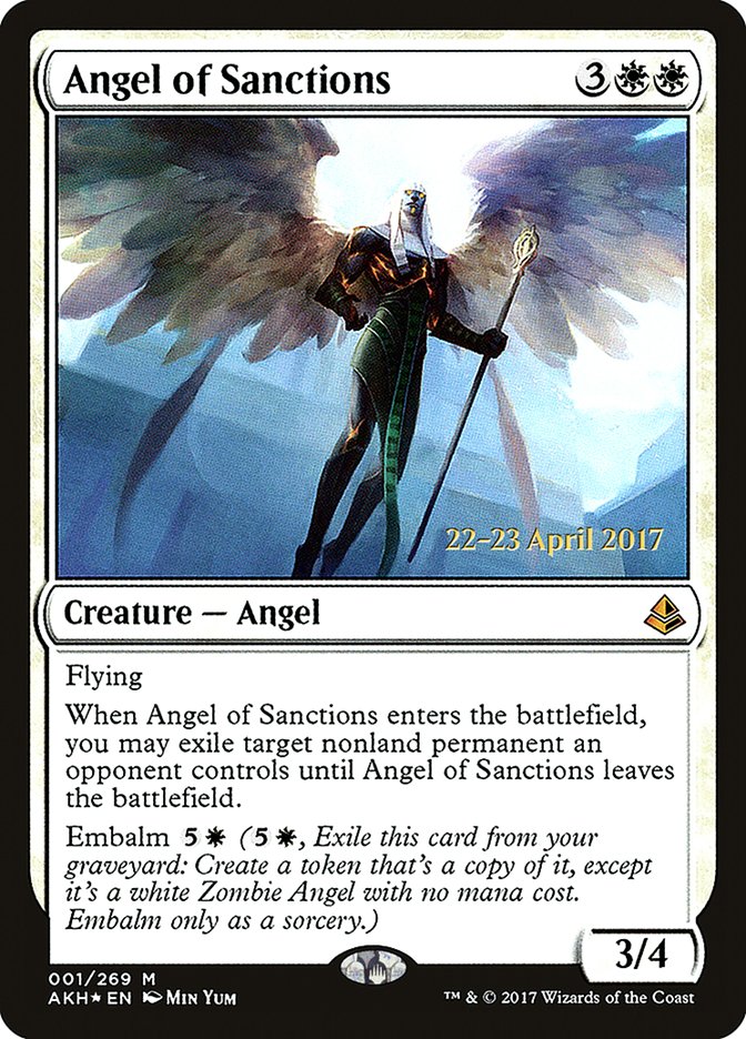 Angel of Sanctions [Amonkhet Promos] | Good Games Adelaide SA