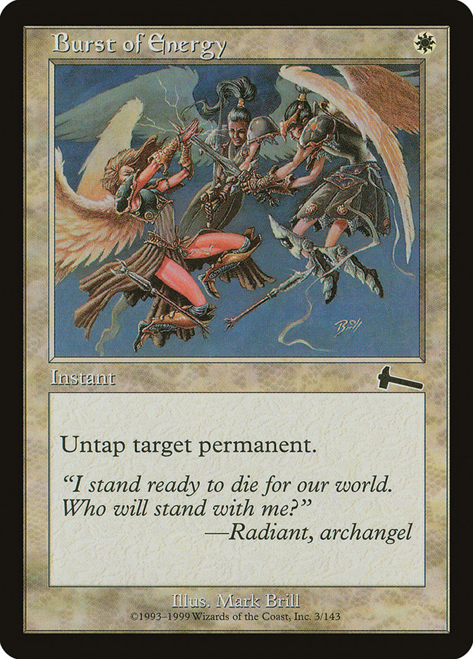 Burst of Energy [Urza's Legacy] | Good Games Adelaide SA