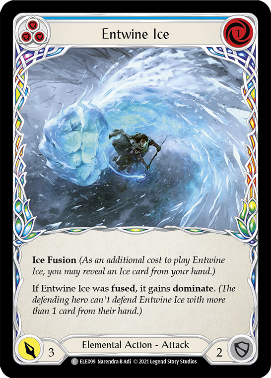 Entwine Ice (Blue) [ELE099] (Tales of Aria)  1st Edition Rainbow Foil | Good Games Adelaide SA