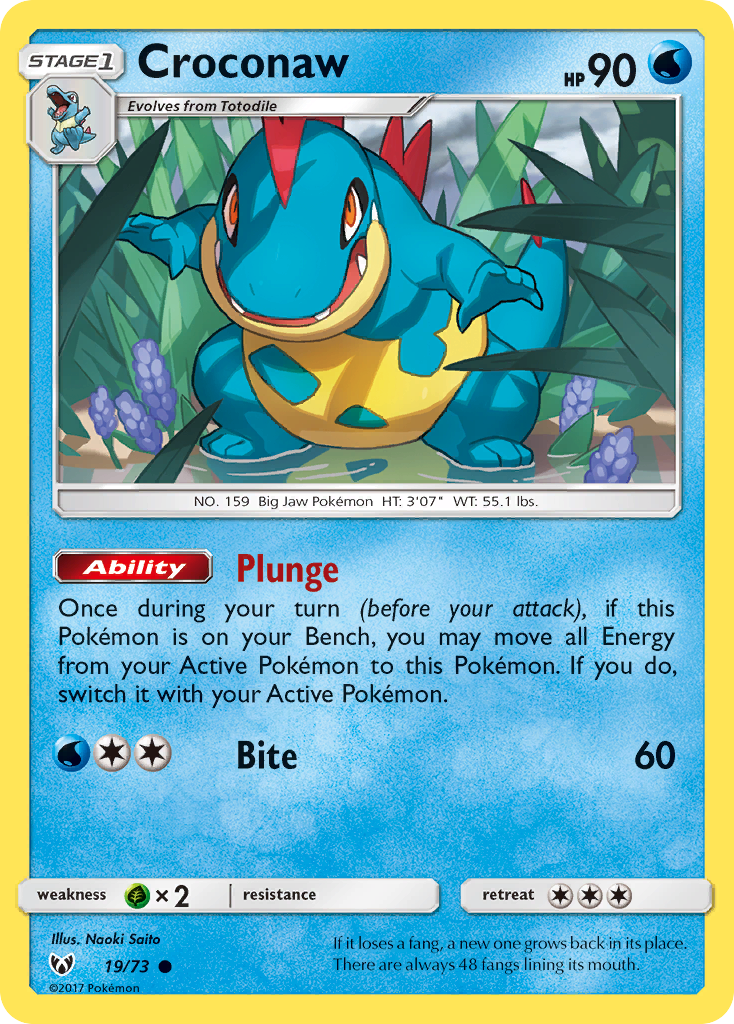 Croconaw (19/73) [Sun & Moon: Shining Legends] | Good Games Adelaide SA