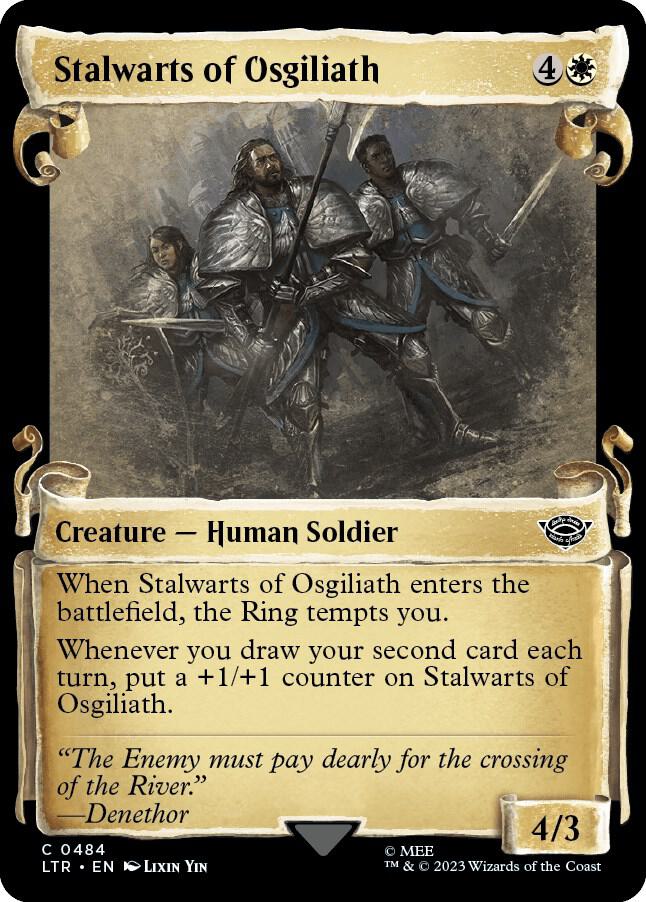 Stalwarts of Osgiliath 484 (Universes Beyond: The Lord of the Rings: Tales of Middle-earth)  - Showcase Scroll Foil | Good Games Adelaide SA