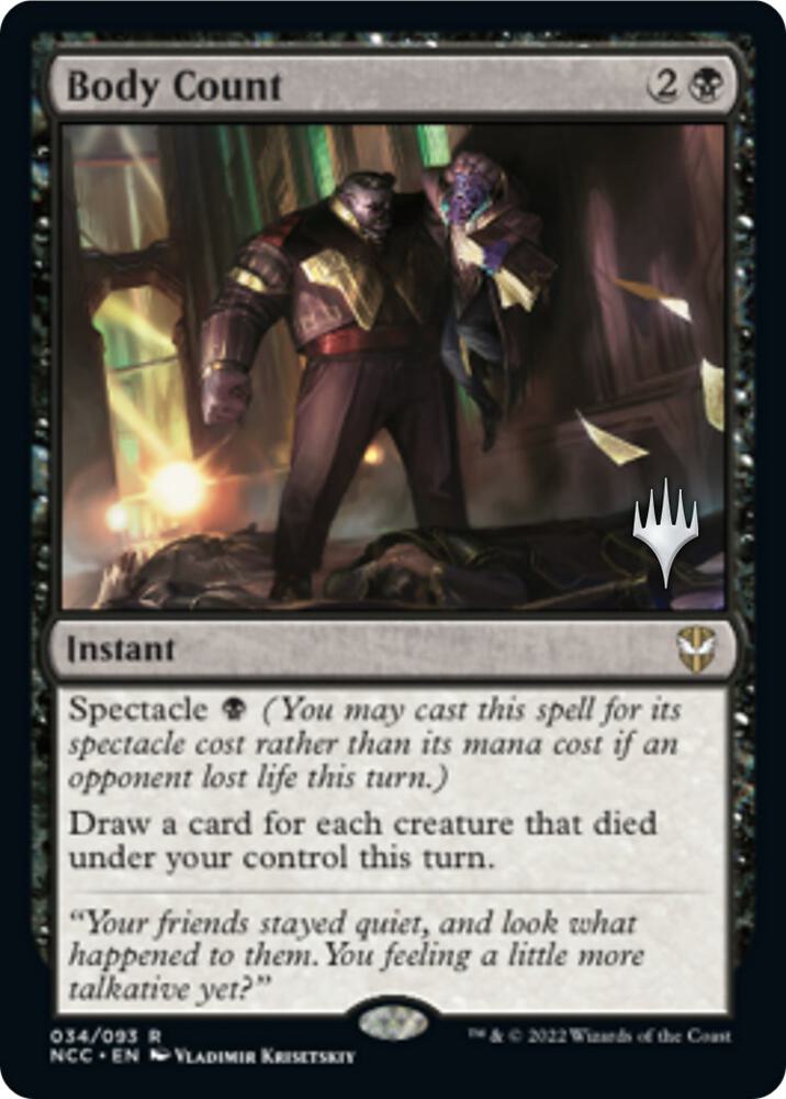 Body Count 34 (Promo Pack: Streets of New Capenna)  - Foil | Good Games Adelaide SA