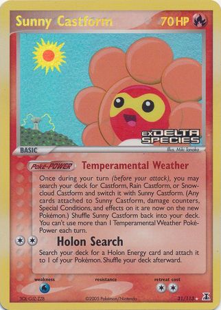 Sunny Castform (31/113) (Stamped) [EX: Delta Species] | Good Games Adelaide SA