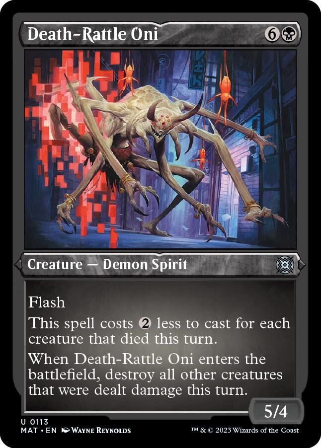 Death Rattle Oni Foil Etched 113 (March of the Machine: The Aftermath)  - Foil | Good Games Adelaide SA