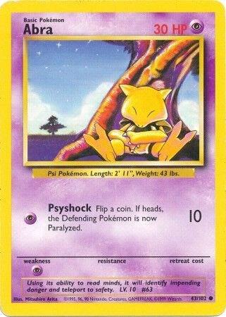 Abra 043/102 (Base Set)  | Good Games Adelaide SA