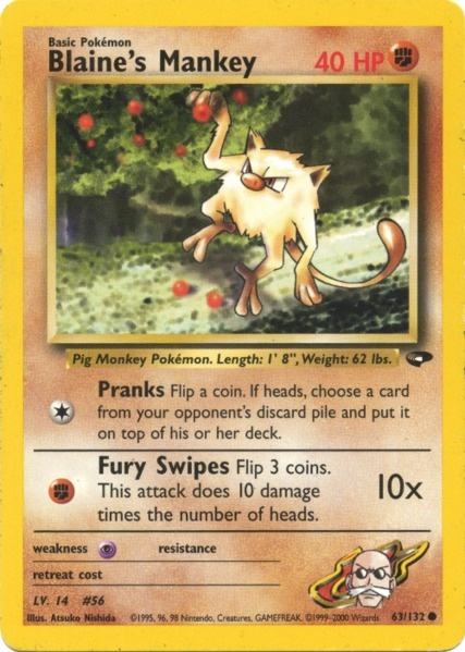Blaine's Mankey (63/132) [Gym Challenge Unlimited] | Good Games Adelaide SA