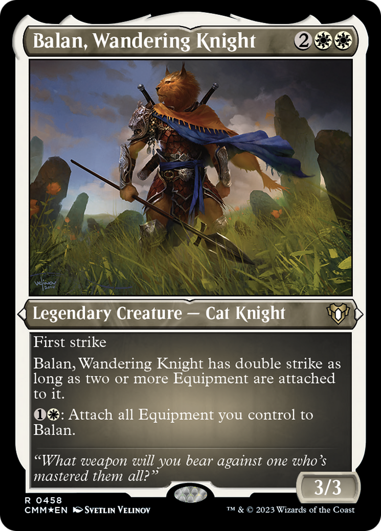 Balan, Wandering Knight (Foil Etched) [Commander Masters] | Good Games Adelaide SA