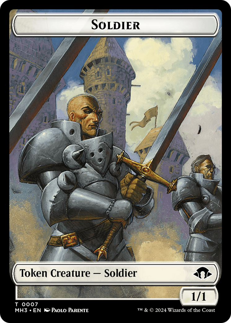 Soldier Token [Modern Horizons 3 Tokens] | Good Games Adelaide SA