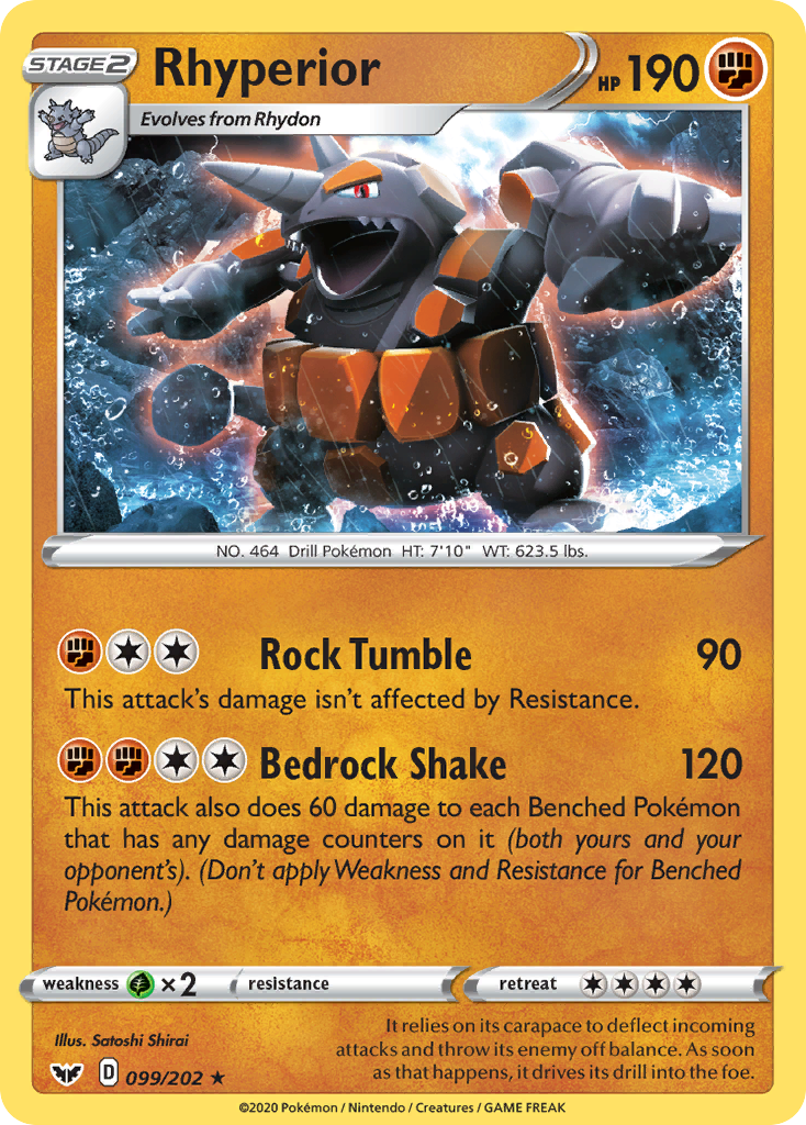 Rhyperior (099/202) [Sword & Shield: Base Set] | Good Games Adelaide SA