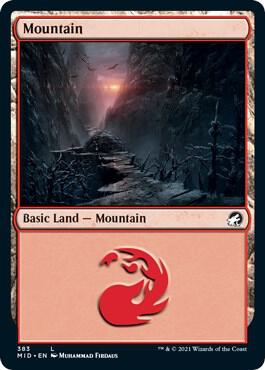 Mountain 383 383 (Innistrad: Midnight Hunt)  - Foil | Good Games Adelaide SA