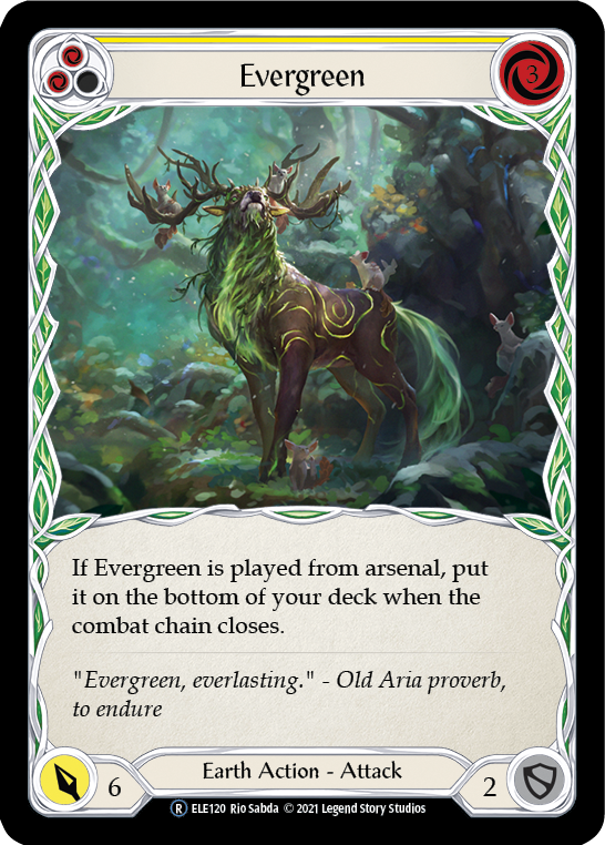 Evergreen (Yellow) [U-ELE120] Unlimited Rainbow Foil | Good Games Adelaide SA