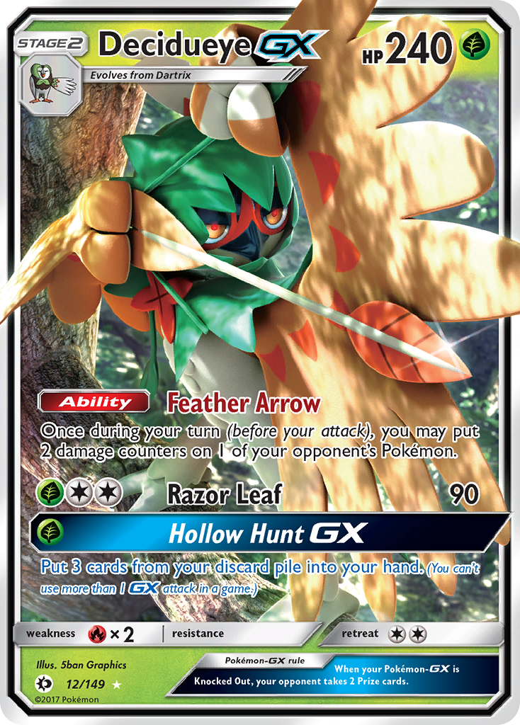 Decidueye GX (12/149) [Sun & Moon: Base Set] | Good Games Adelaide SA
