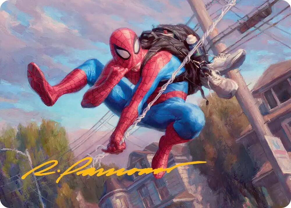 Spider Man Web Slinger Art Card Gold Stamped Signature 4 (Art Series: Marvel's Spider-Man)  | Good Games Adelaide SA